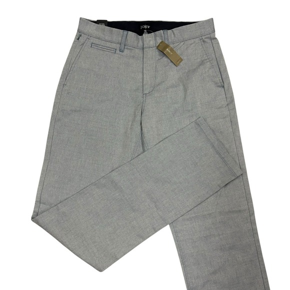 J Crew Oxford Tech Pants Mens 30X34 770 Straight Blue New with Tags NWT - Picture 1 of 9